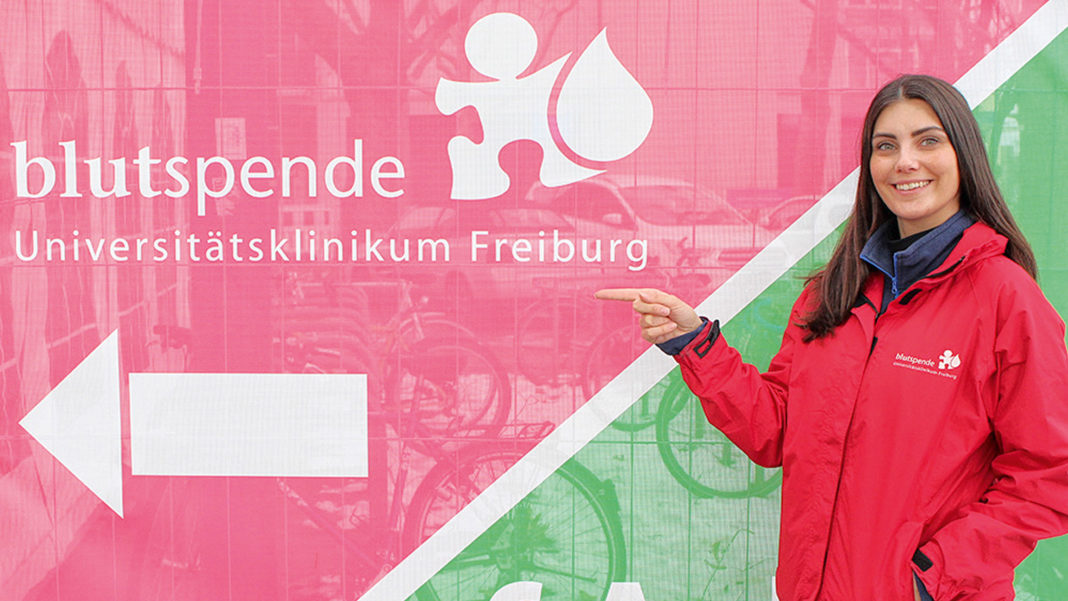 Aufruf zur Blutspende mit Gewinnaktion (Foto: Blutspendezentrale Freiburg)